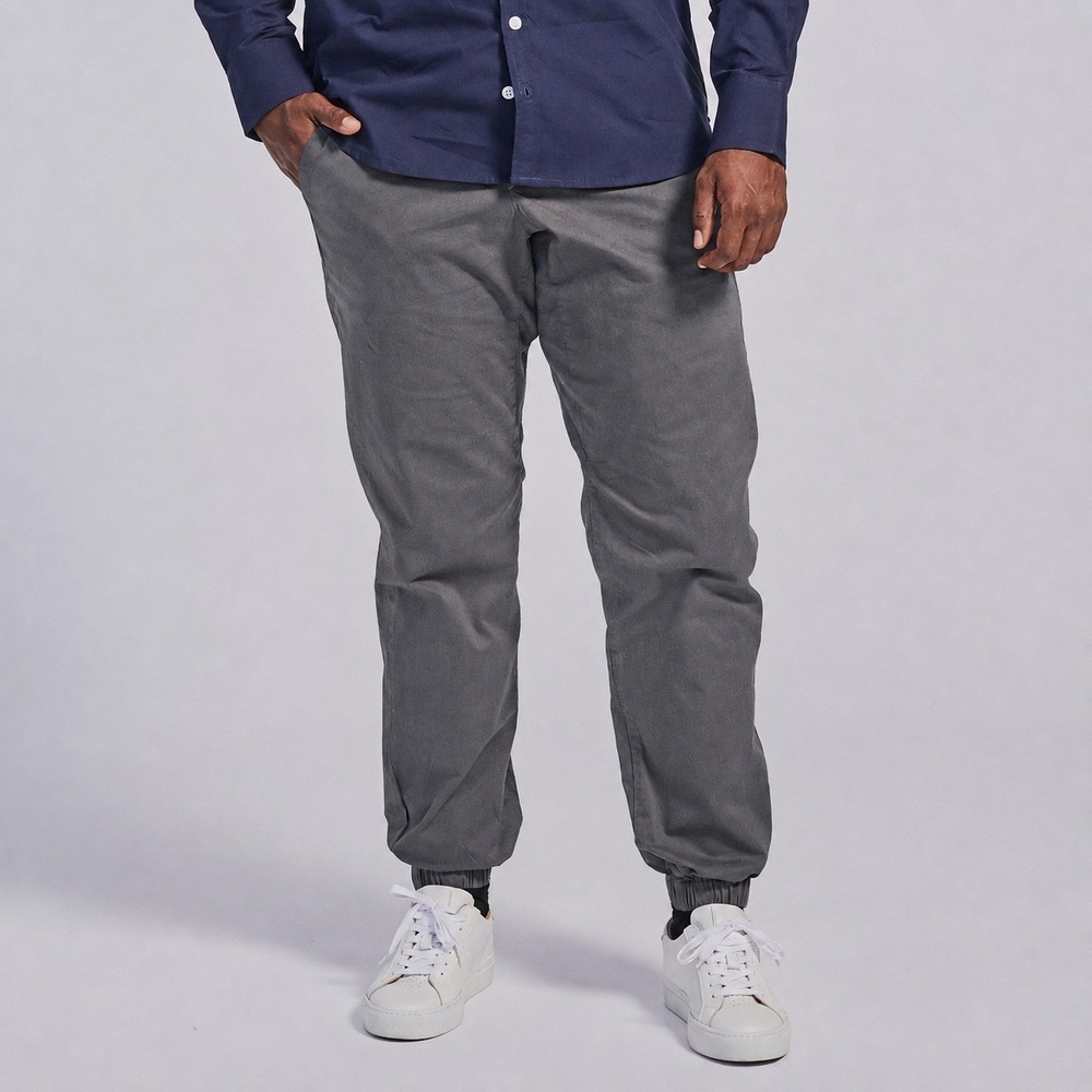 Kirrin Finch Graf Jogger Pants Small Gray Cotton Twill Stretch Chino Androgynous